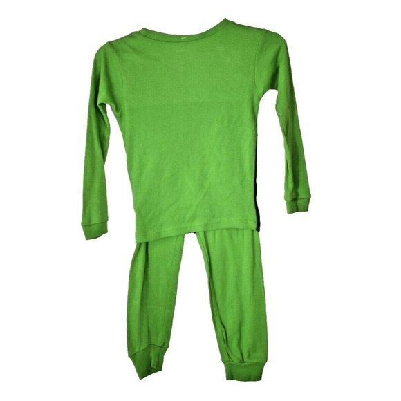 Mojang Minecraft Kids Size 6 Green 2 Piece Pajama Set New - Picture 2 of 4